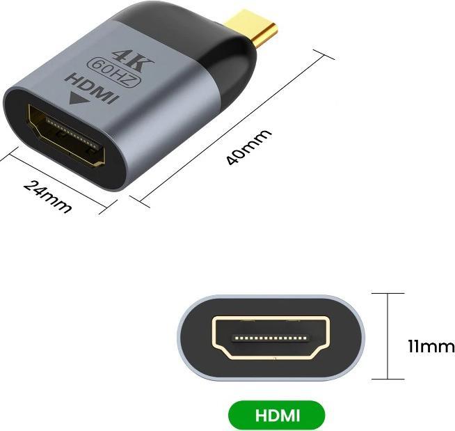 Immagine prodotto AAi Mobile Adattatore TV da USB-C a HDMI, corto (HDMI, 4 cm)