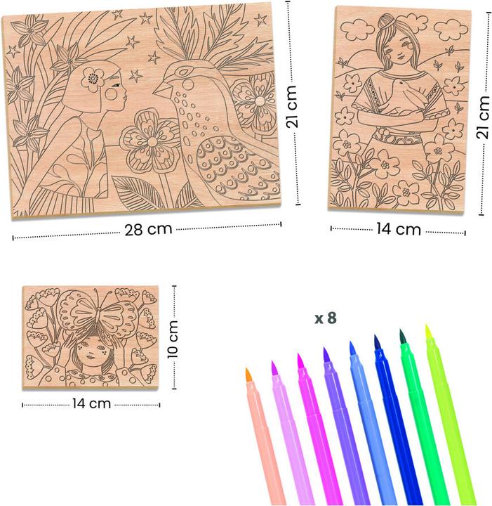Image du produit Djeco Peinture sur bois Douces filles