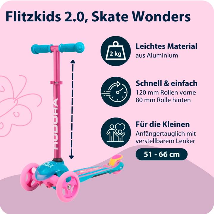 Produktbild Hudora Flitzkids 2.0 Skate Wonders