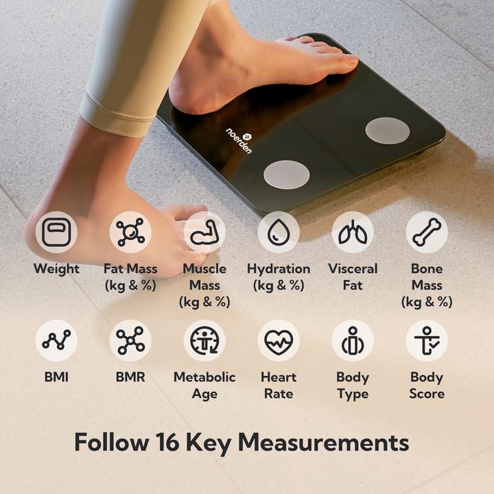 Produktbild Noerden MINIMI+ Smarte Personenwaage Bluetooth schwarz
