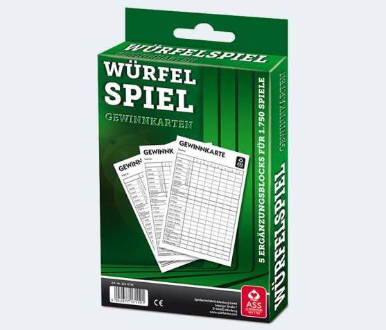 Actual product image ASS Altenburg Altenburg ASS 22517119 Dice Game Winning Card Blocks (German)