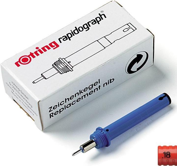 Produktbild Rotring Zeichenkegel zu Rapidograph (Schwarz, Blau, 1 x)