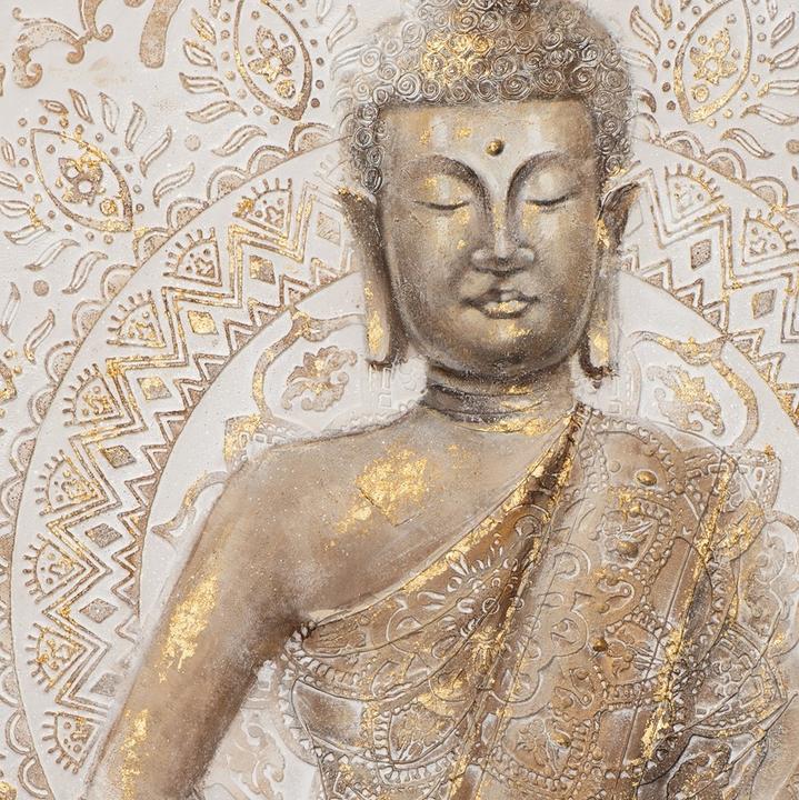 Produktbild Alldecor Goldener Buddha 1 (100 x 100 cm)