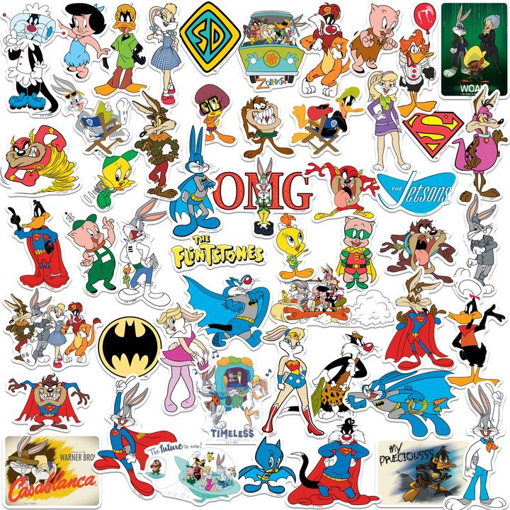 Looney Tunes Huldigung Aufkleber Deluxe 50erPack Vinyl