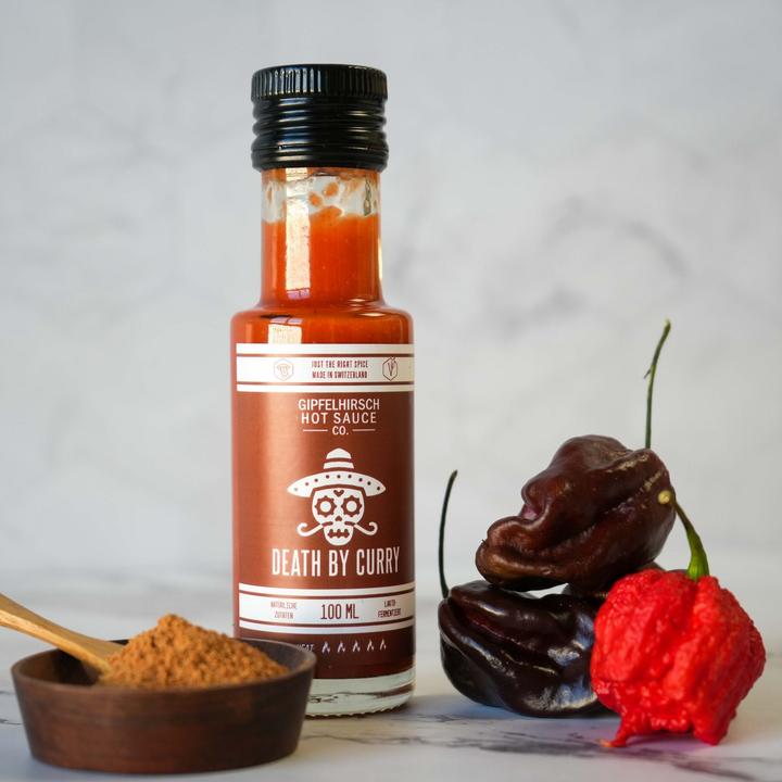 Actual product image Gipfelhirsch Death by Curry - The Carolina Reaper hot sauce (230 g)