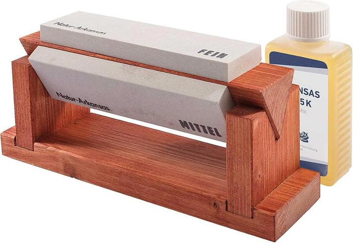 Produktbild Herbertz Holzblock mit 3 Abziehsteinen