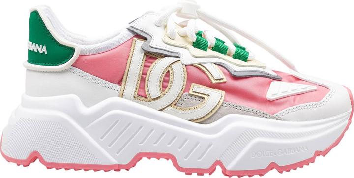 Dolce & Gabbana daymaster sneakers in nylon and leather color white and pink (42)