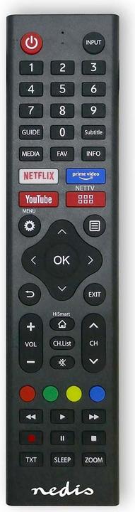 Nedis Replacement remote control | Suitable for: Hi-Sense | Pre-programmed | 1 device | Amazon Prime / (Device-specific remote control)