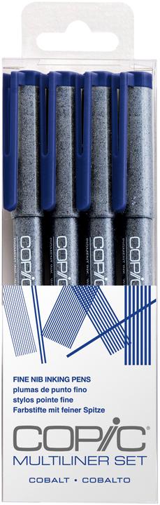 Produktbild Copic Multiliner Cobalt Set, 4 Stück sortiert (Cobalt, 4 x)