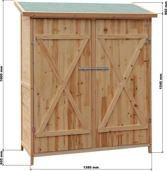 Produktbild Wiltec Gerätehaus XXL Holz Geräteschuppen Gartenschrank Geräteschrank Gartenhaus