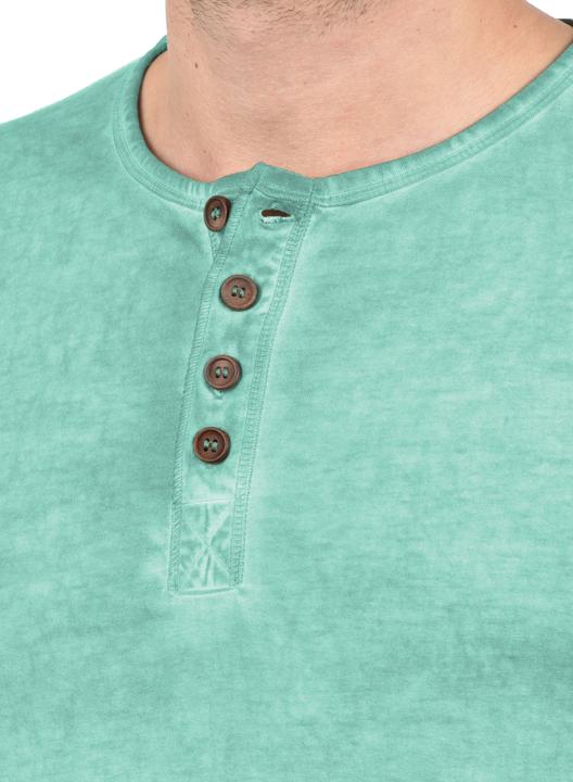 Immagine prodotto Solid Tihn T-Shirt A Maniche Corte Maglietta Da Uomo Con Collo Grandad In Cotone 100% (XL)