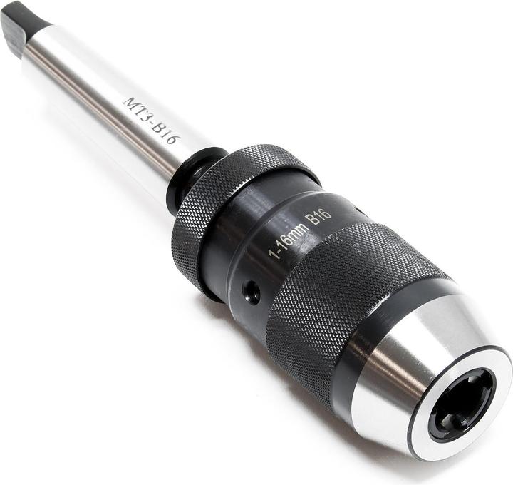 Immagine prodotto Wiltec Mandrino a sgancio rapido MT3-B16 con campo di serraggio di 16 mm e cono Morse integrato (16 millimetri)
