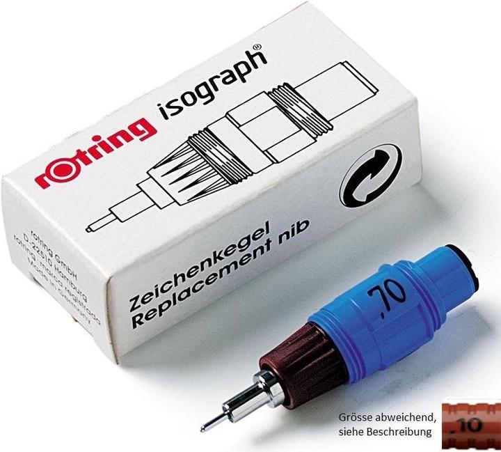 Produktbild Rotring Zeichenkegel zu Rapidograph (Schwarz, 0.10 mm)
