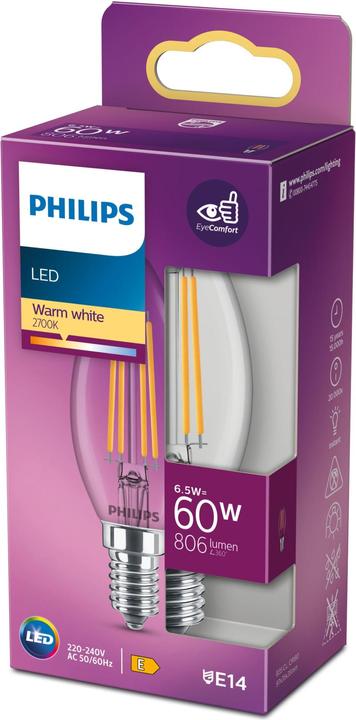 Actual product image Philips Lamp (E14, 6.50 W, 806 lm, 1 x, E)