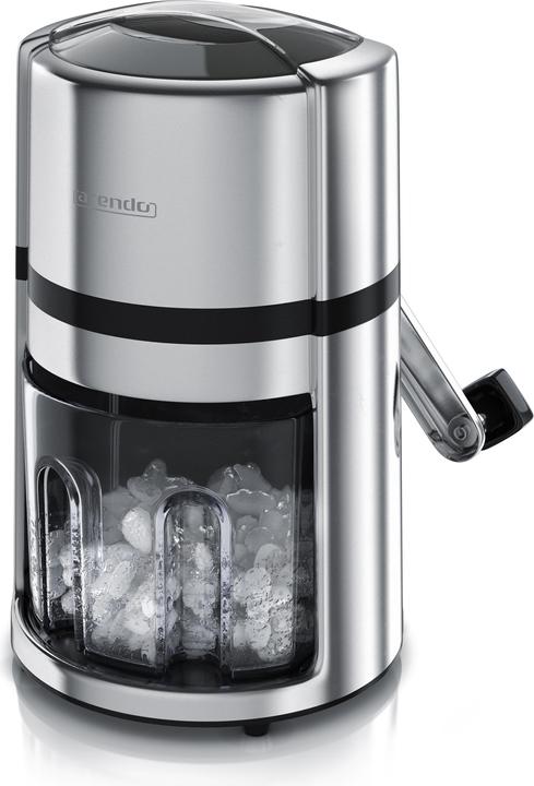 Arendo Ice Crusher Edelstahl 1,1 L, Eiscrusher, Eiszerkleinerer zum Kühlen und Frischhalten, Chromoptik