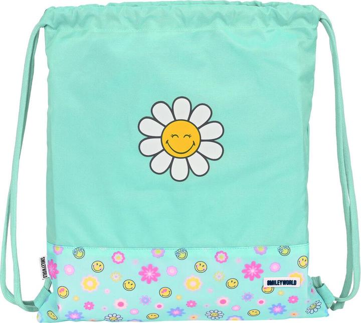 Image du produit Smiley Sac à dos avec rubans Summer fun turquoise (35 x 40 x 1 cm)