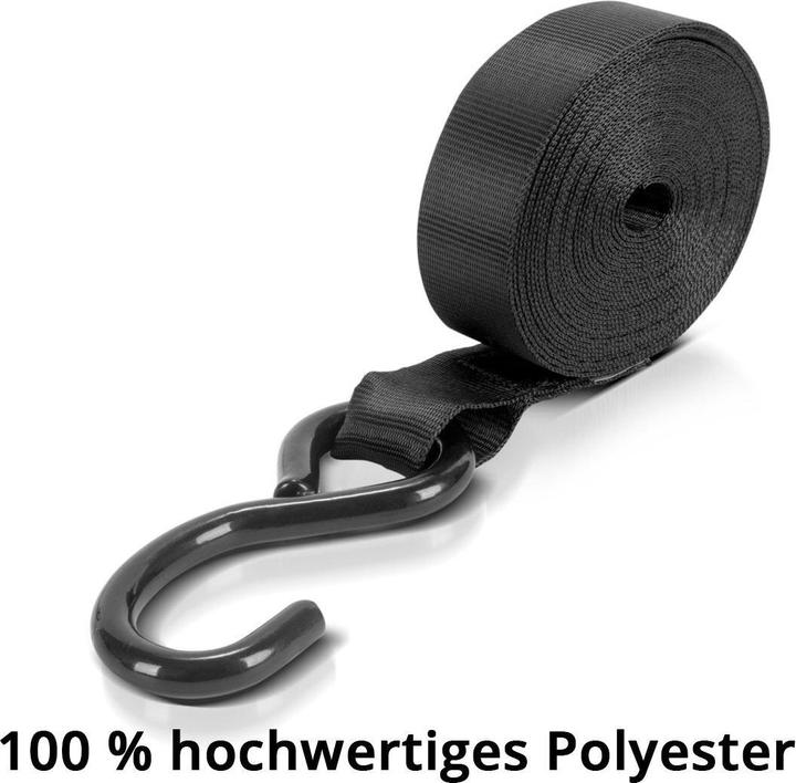 Produktbild Stahlwerk Ratschengurt mit Haken 4er Set 5 m x 25 mm 800 kg Spanngurt Zurrgurt