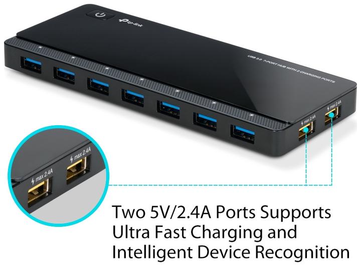 Actual product image TP-Link Uh720 (Micro USB, 7 Ports)