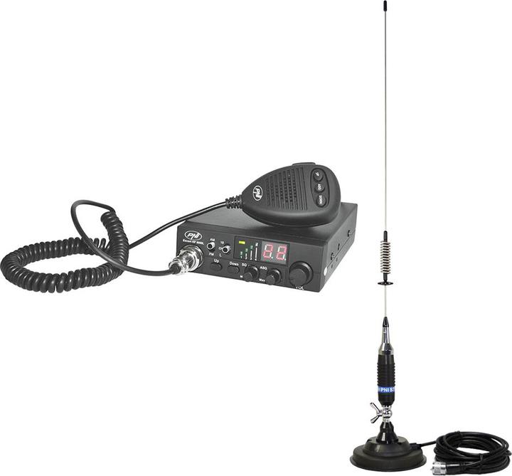 Actual product image PNI CB ESCORT HP 8000L ASQ radio package + S75 CB antenna with magnet