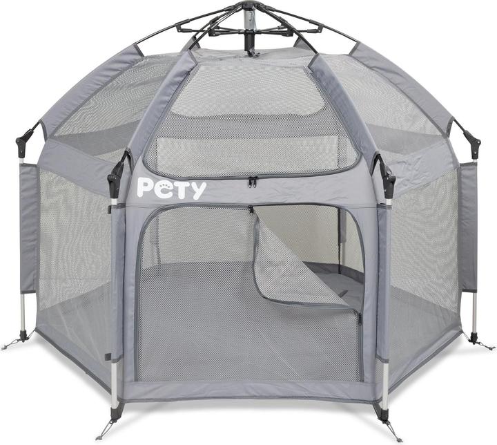 Pety Parc pour chiens grand avec tapis de sol et toit