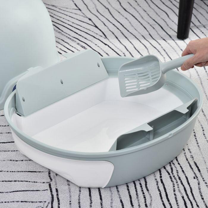 Immagine prodotto Swisshandel24 Vaschetta per lettiere Vaschetta per gatti con finestra sul tetto Vaschetta di base Scoop (Lettiera per gatti chiusa)