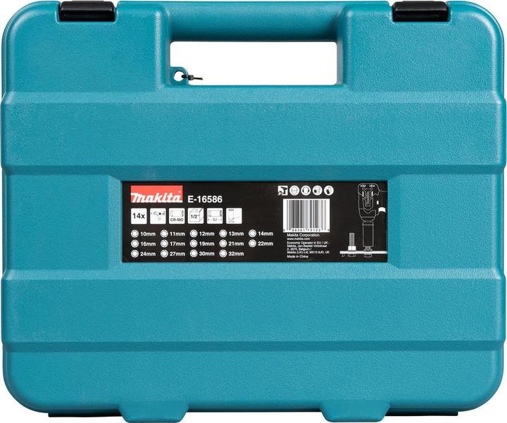 Produktbild Makita B-52308 (32 mm, 16 mm, 15 mm, 28 mm, 17 mm, 13 mm, 24 mm, 29 mm, 20 mm, 27 mm, 11 mm, 30 mm, 26 mm, 21 mm, 18 mm, 23 mm, 12 mm, 10  mm, 22 mm, 19 mm, 31 mm, 14 mm, 25 mm)