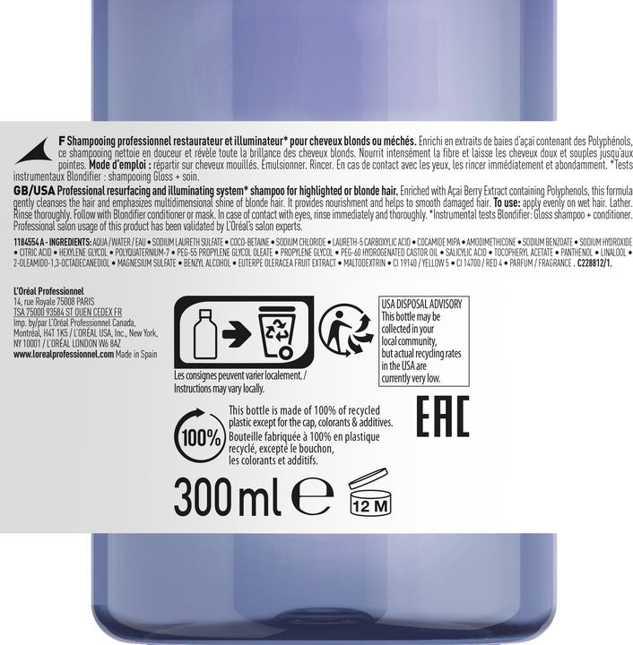 Produktbild L'Oréal Professionnel Serie Expert Blondifier Gloss (300 ml, Flüssiges Shampoo)