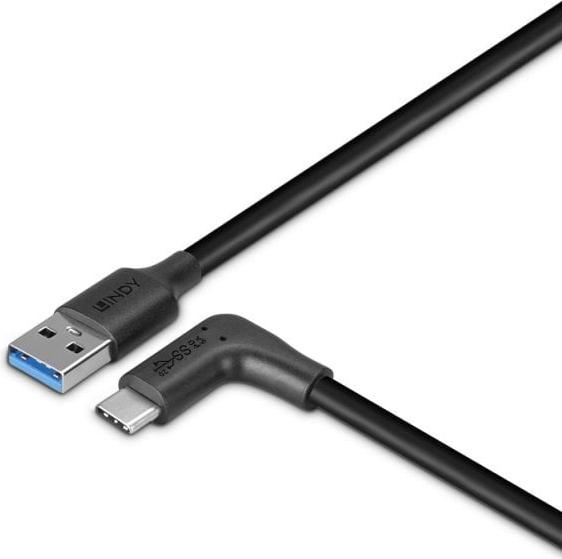 Immagine prodotto Lindy 0,5 m di cavo USB 3.2 tipo A-C angolato a 90° (32012) (0.50 m, USB 3.2 Gen 2)