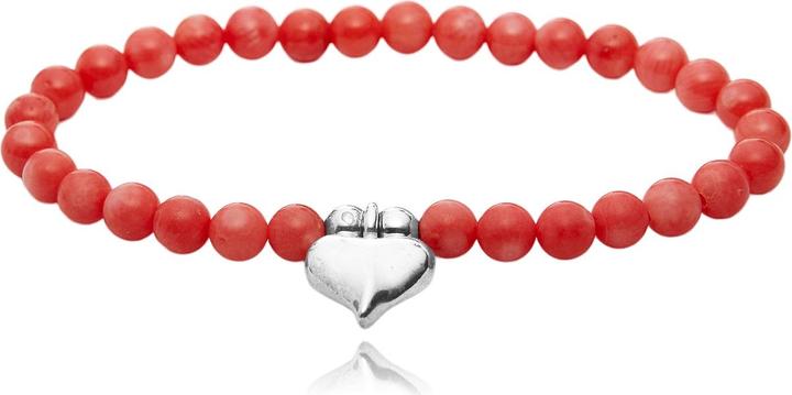 Leyda Herz Armband Silber (Silber 925, Farbstein)