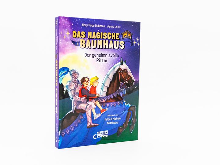 Actual product image Das magische Baumhaus (Comic-Buchreihe Band 2) - Der geheimnisvolle Ritter (German, Mary Pope Osborne, Jenny Laird, Kelly Matthews, Nichole Matthews, Loewe Graphix, Franziska Jaekel, 2022)