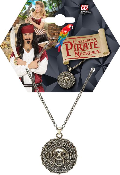 Actual product image Widmann Piraten Halskette mit Totenkopf Kompass