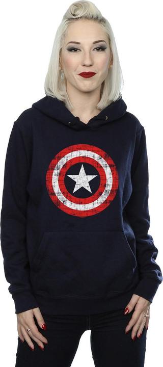 Produktbild Avengers Captain America Scratched Shield Kapuzenpullover (XL)