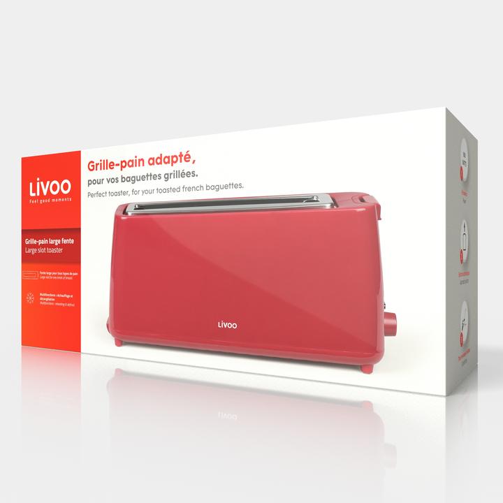 Image du produit Livoo Grands grille-pain à fente (Prise UE)
