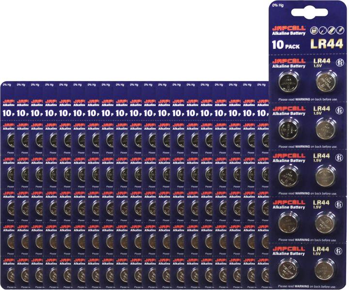 Immagine prodotto Japcell Batterie a bottone LR44 / A76 / AG13 / LR1154 (200 pz., LR44)