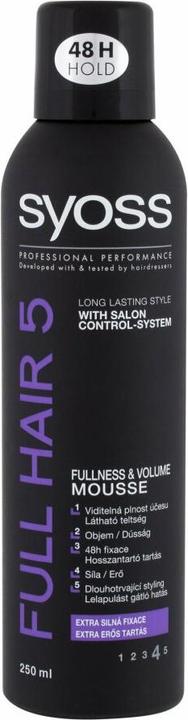 Syoss Full Hair 5 Fullness Volume Mousse Tuzici Pena (250 ml, Volumenschaum)
