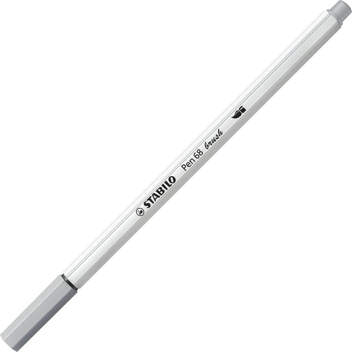 Produktbild STABILO Pen 68 brush Premium-Filzstift (Hellgrau, 1 x)