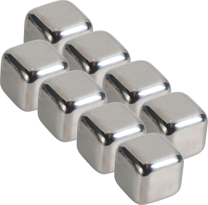 Produktbild Excellent Houseware Eiswürfel Kühlsteine aus Edelstahl, 8er Set (Wiederverwendbare Eiswürfel)