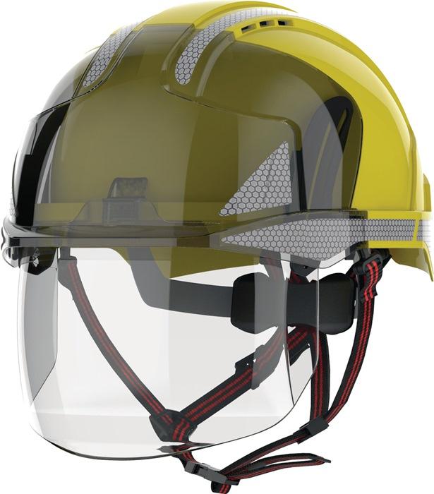 Actual product image Industrial climbing helmet EVO® VISTAshield® Dualswitch™ yellow/smoke ABS (One size)