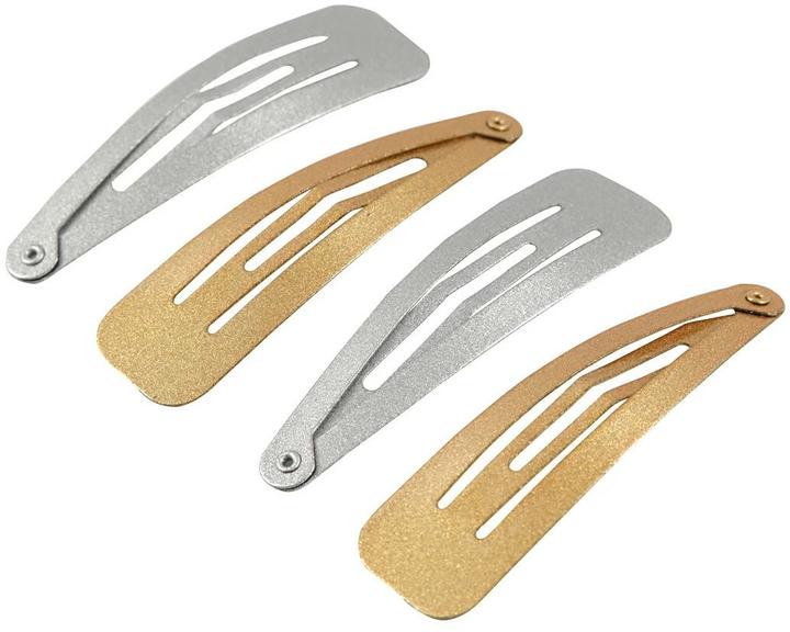 Produktbild Creativ Company Haarclip Gold/Silber 6.6 x 1.7 cm, 4 Stück (4 Stk.)