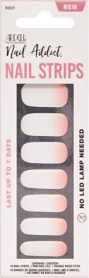 Actual product image Ardell Nail Addict - Nail Strips Rosey Cheeks (White, Pink)
