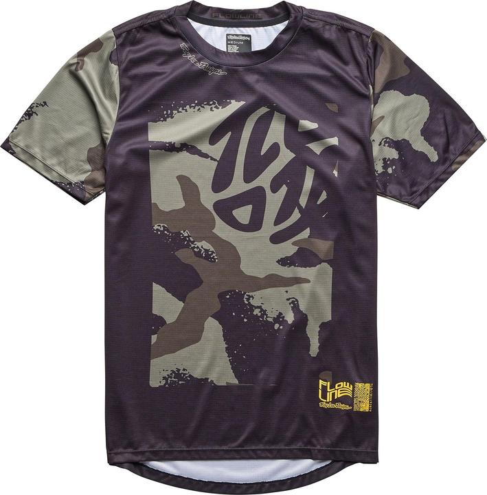 Troy Lee Designs Flowline SS Jersey, Confined, black, youth XL (XL)