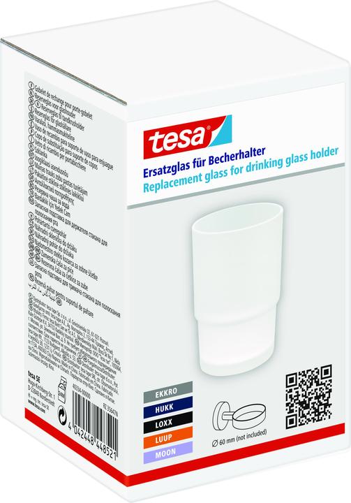 Produktbild tesa Ersatzglas Zahnputzbecher inkl. Klebelösung ohne Bohren