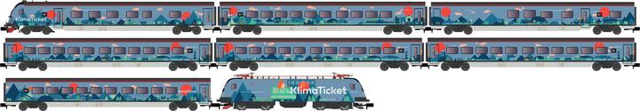 Actual product image Hobbytrain Passenger train with Rh 1116 8-piece ÖBB Railjet/Klimat (Track N)