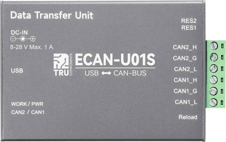 Immagine prodotto Tru Components TC-ECAN-U01S Convertitore CAN USB, CAN bus 1 pz.