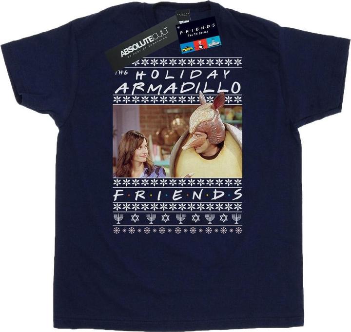Actual product image Friends Mens Fair Isle Holiday Armadillo T-Shirt (XXL)