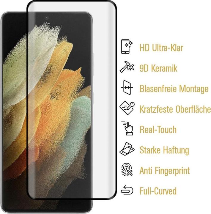 Produktbild Protectorking 3x Ceramic-Glass Full Cover HD Klar (3 Stück, Samsung Galaxy S21 Ultra)