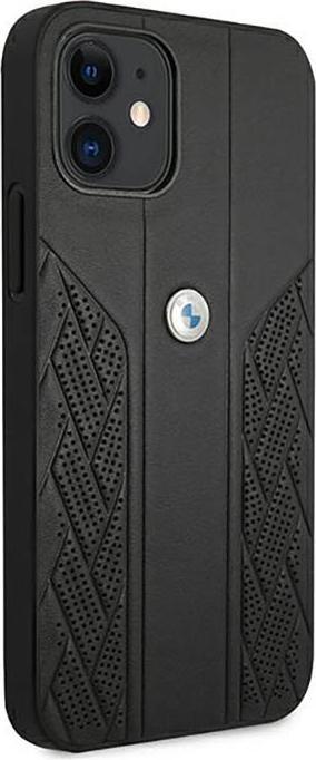 Immagine prodotto BMW Custodia BMHCP12SRSPPK iPhone 12 mini 5,4" czarny/nero Custodia rigida in pelle Curve Perforate (Apple iPhone 12 mini)