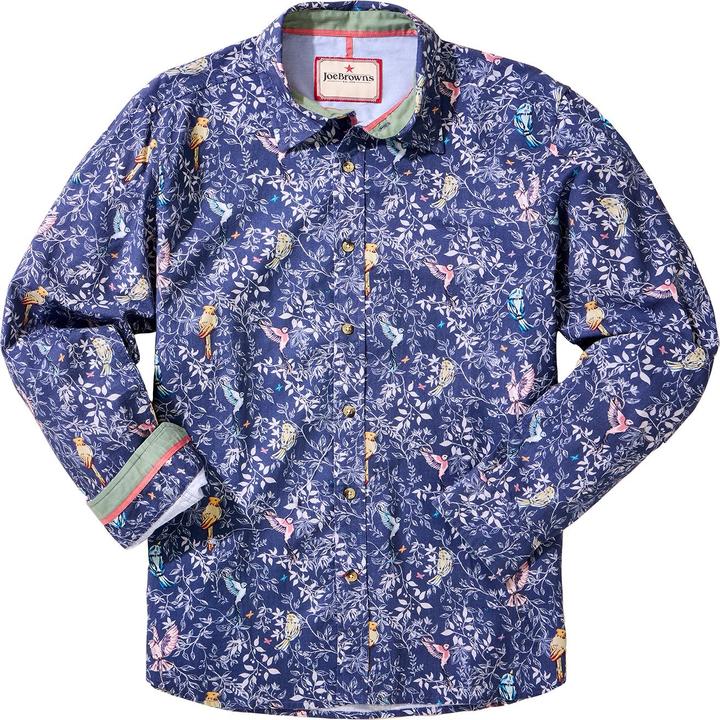 Actual product image Joe Browns Botanical Bird Print Long Sleeve Shirt (S)