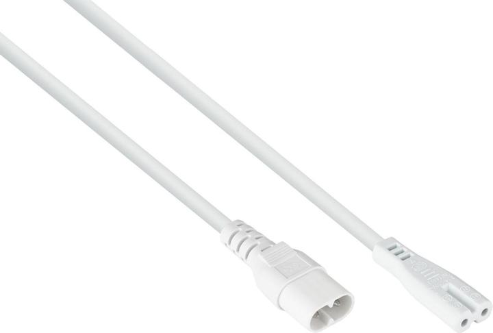 Produktbild Kabelmeister Euro-Verläng. Stecker C8 an C7, weiss, 0,5m (0.50 m, C7)