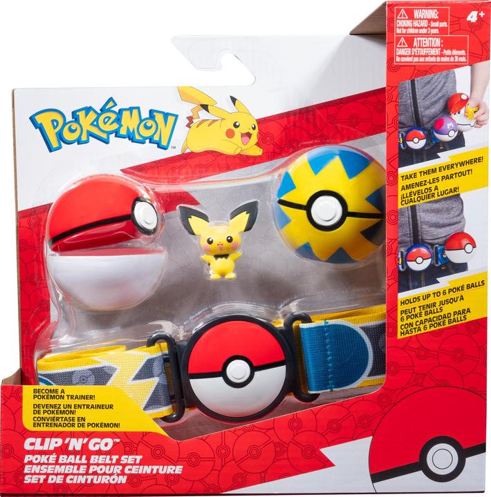 Immagine prodotto Jazwares Pokémon Clip'n'Go Cintura Poké Set Pokéball, Flottball e Pichu